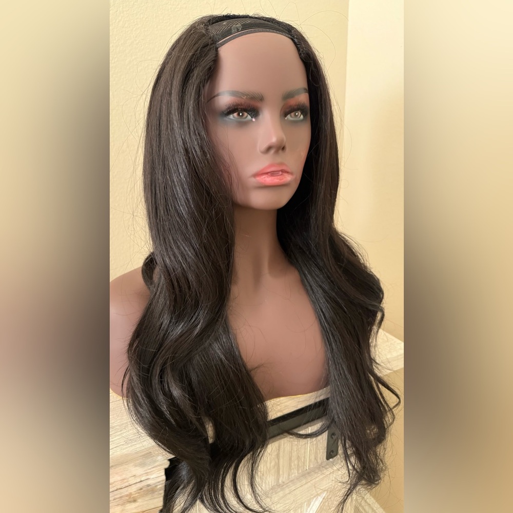 Dark brown U Part Long Wavy Women’s Hair Wig - 24 inch - Picture 4 of 14
